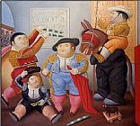 Fernando Botero Cuadrilla de enanos toreros painting